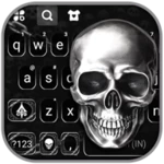 metal skull theme android application logo